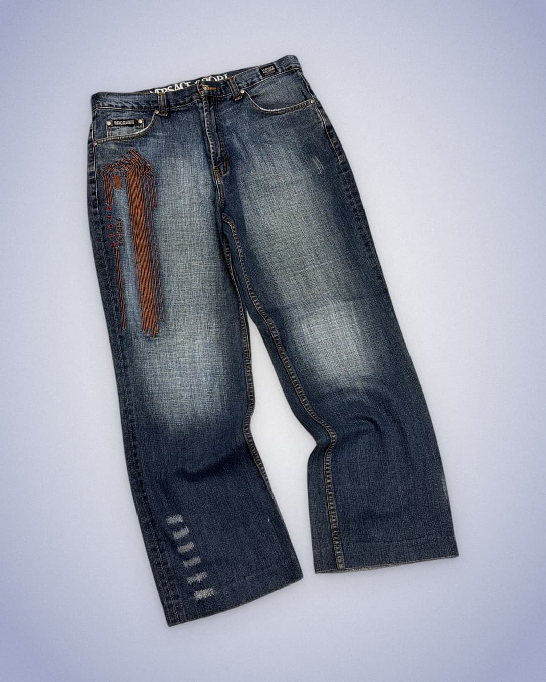 Versace Big Print Jeans Blue — 2