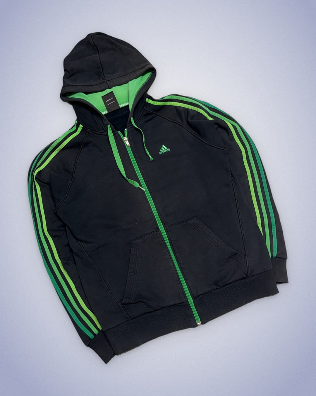 Adidas PE Zip-Up Black/Green — 1