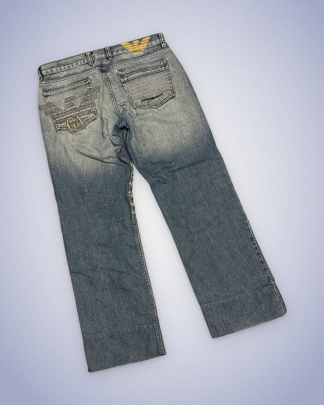 Armani Big Print Jeans Light Blue — 7