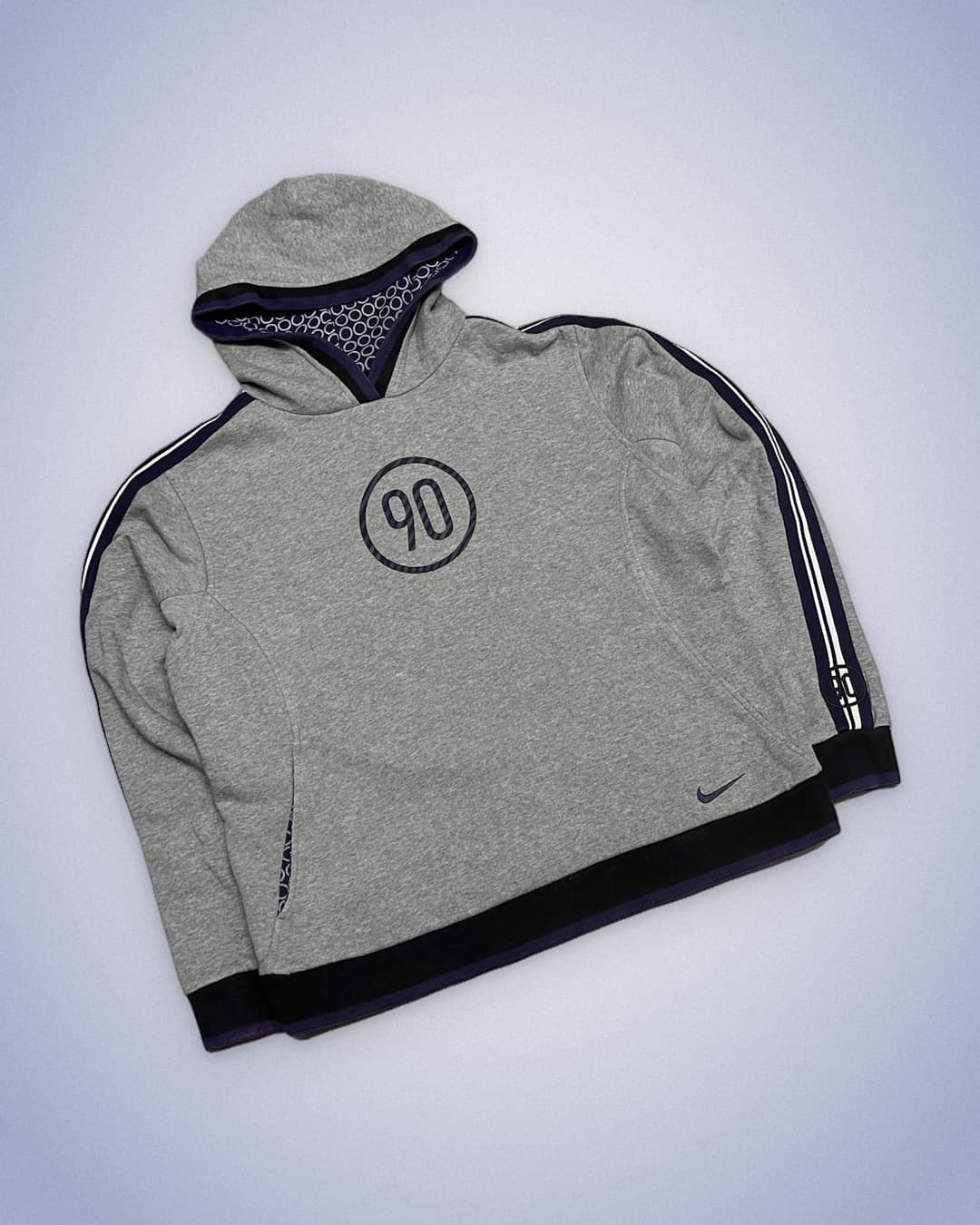 Nike T90 Hoodie Grey/Purple — 2