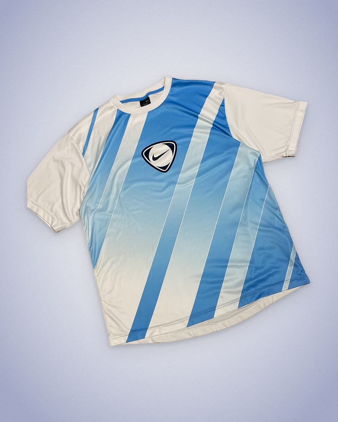 Nike T90 T-Shirt Baby Blue/White — 2