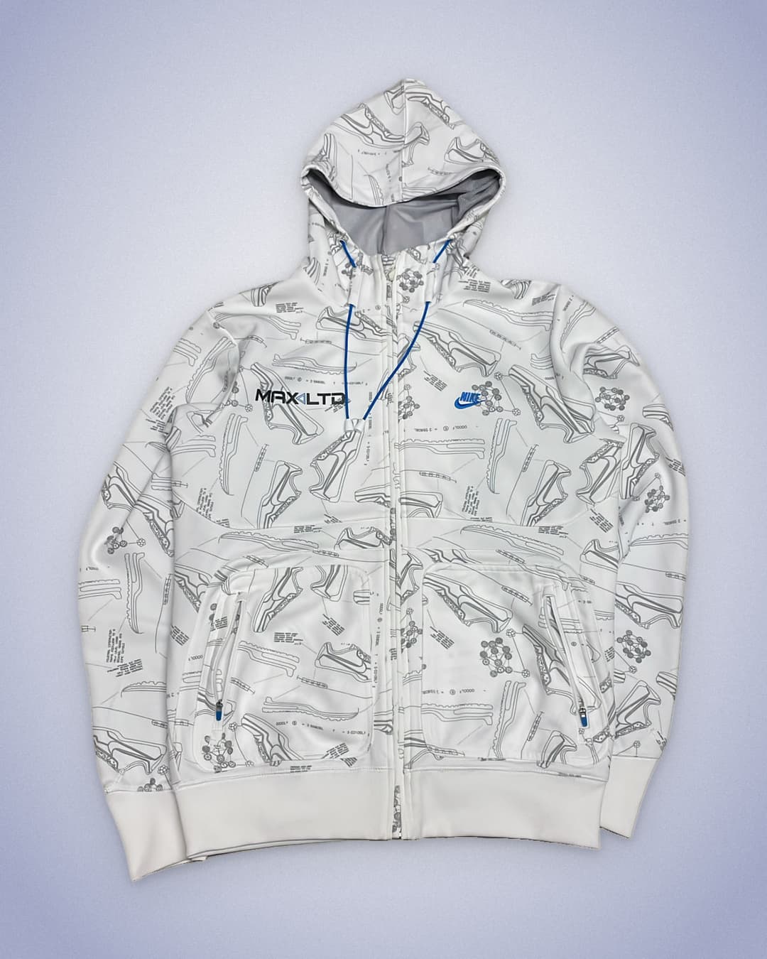 Nike Airmax LTD Zip-Up White/Blue — 1