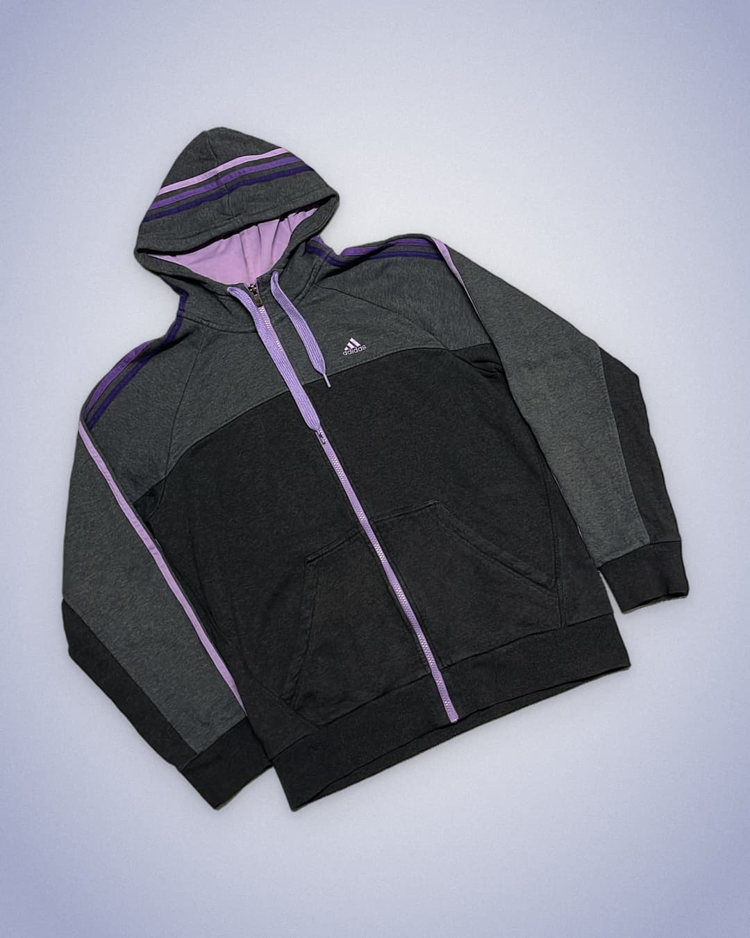 Adidas PE Zip-Up Grey/Purple — 2
