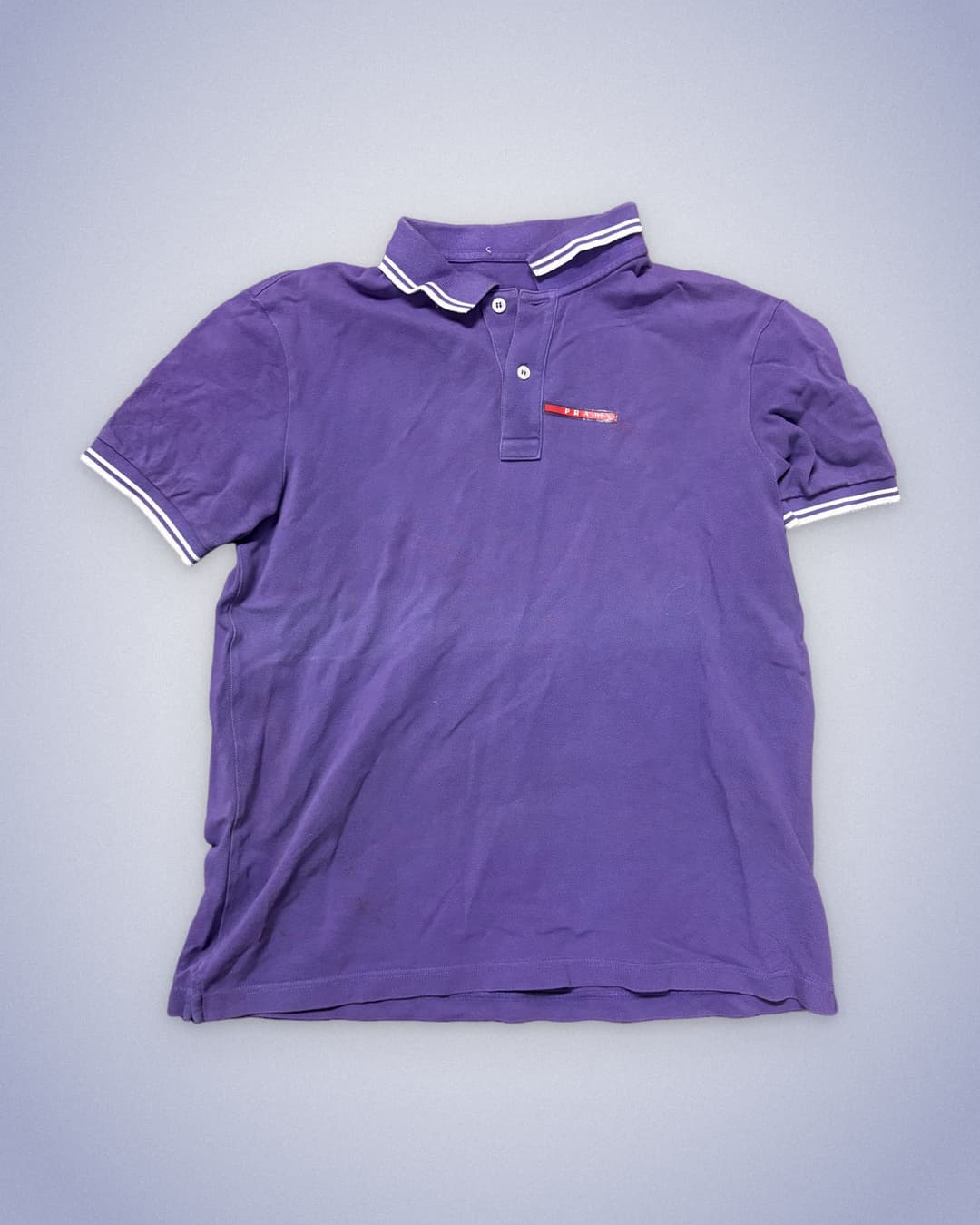 Prada Red Tab Poloshirt Purple — 1
