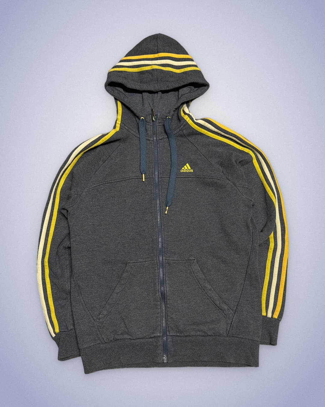 Adidas PE Zip-Up Dark-Grey/Yellow — 1