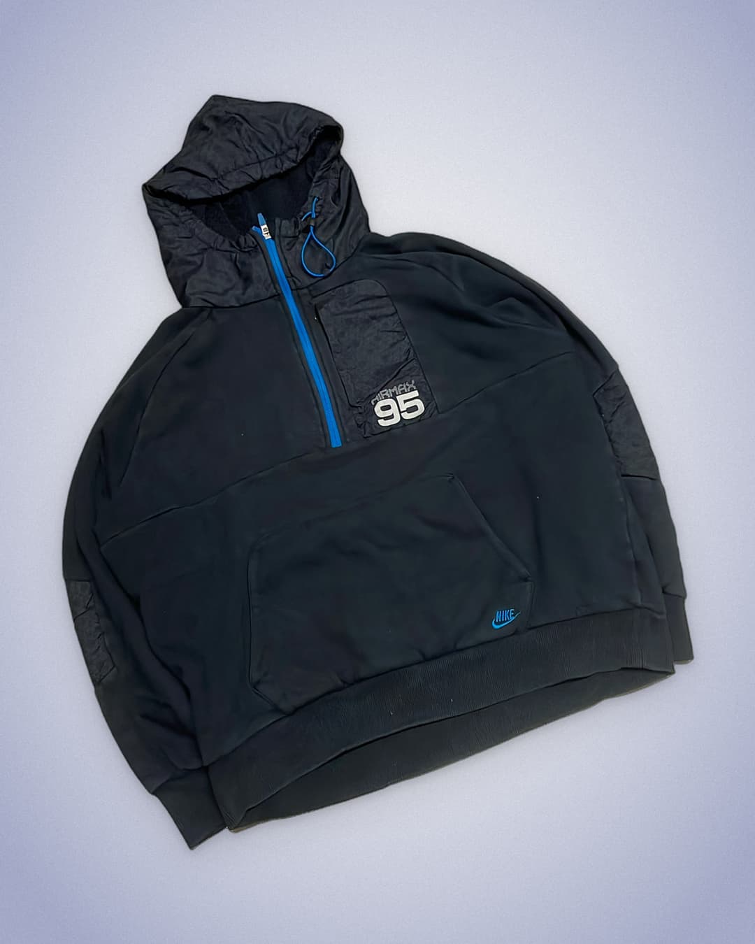 Nike Airmax 95 1/4 Zip Hoodie Black — 1