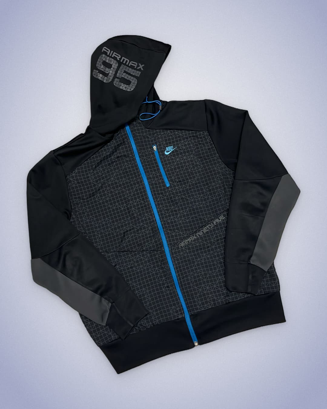 Nike Airmax 95 Zip-Up Black/Blue — 2