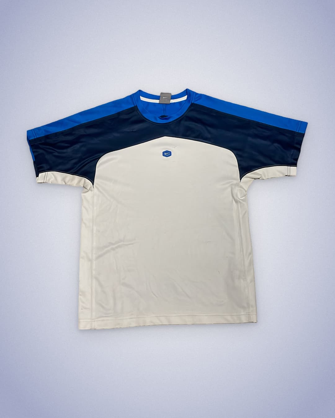 Nike Hex T-Shirt White/Navy — 1