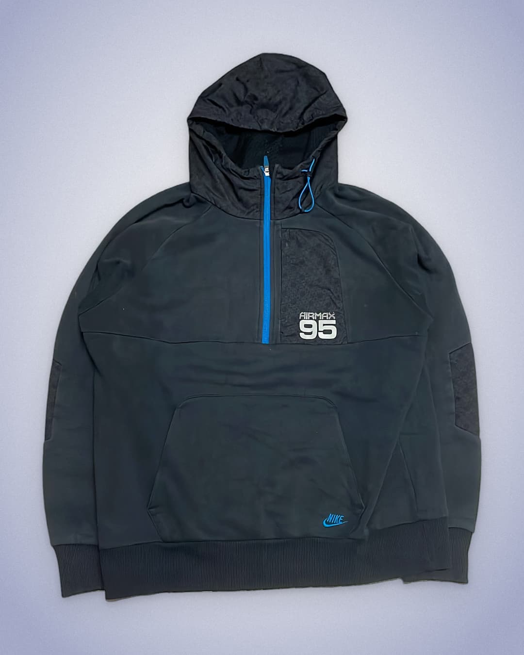 Nike Airmax 95 1/4 Zip Hoodie Black — 1