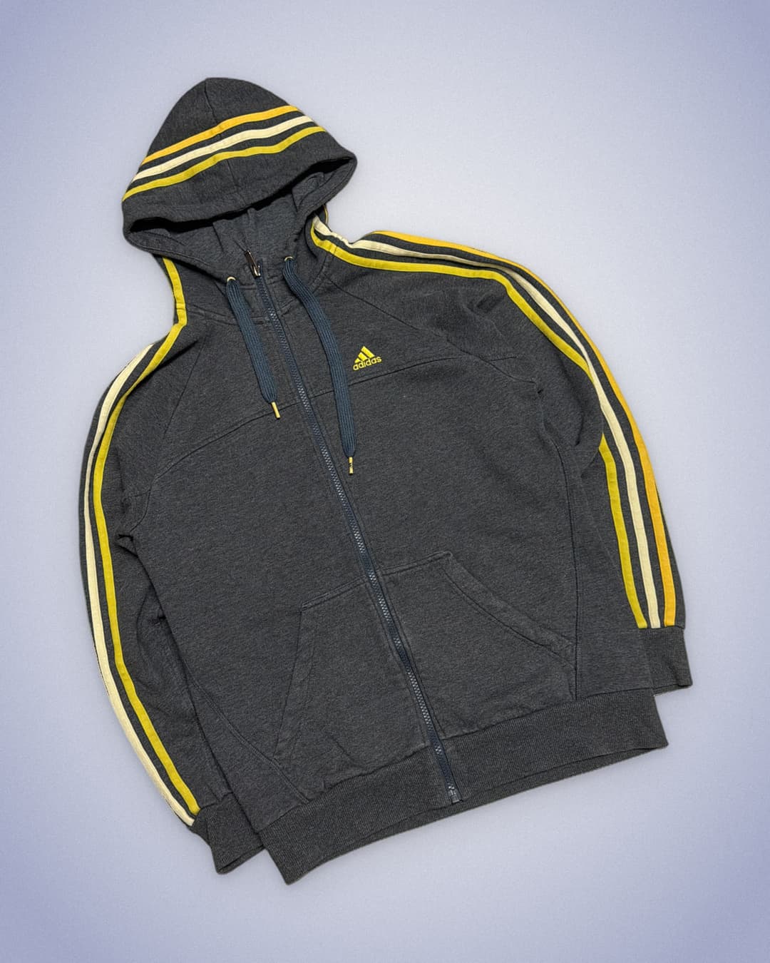Adidas PE Zip-Up Dark-Grey/Yellow — 2