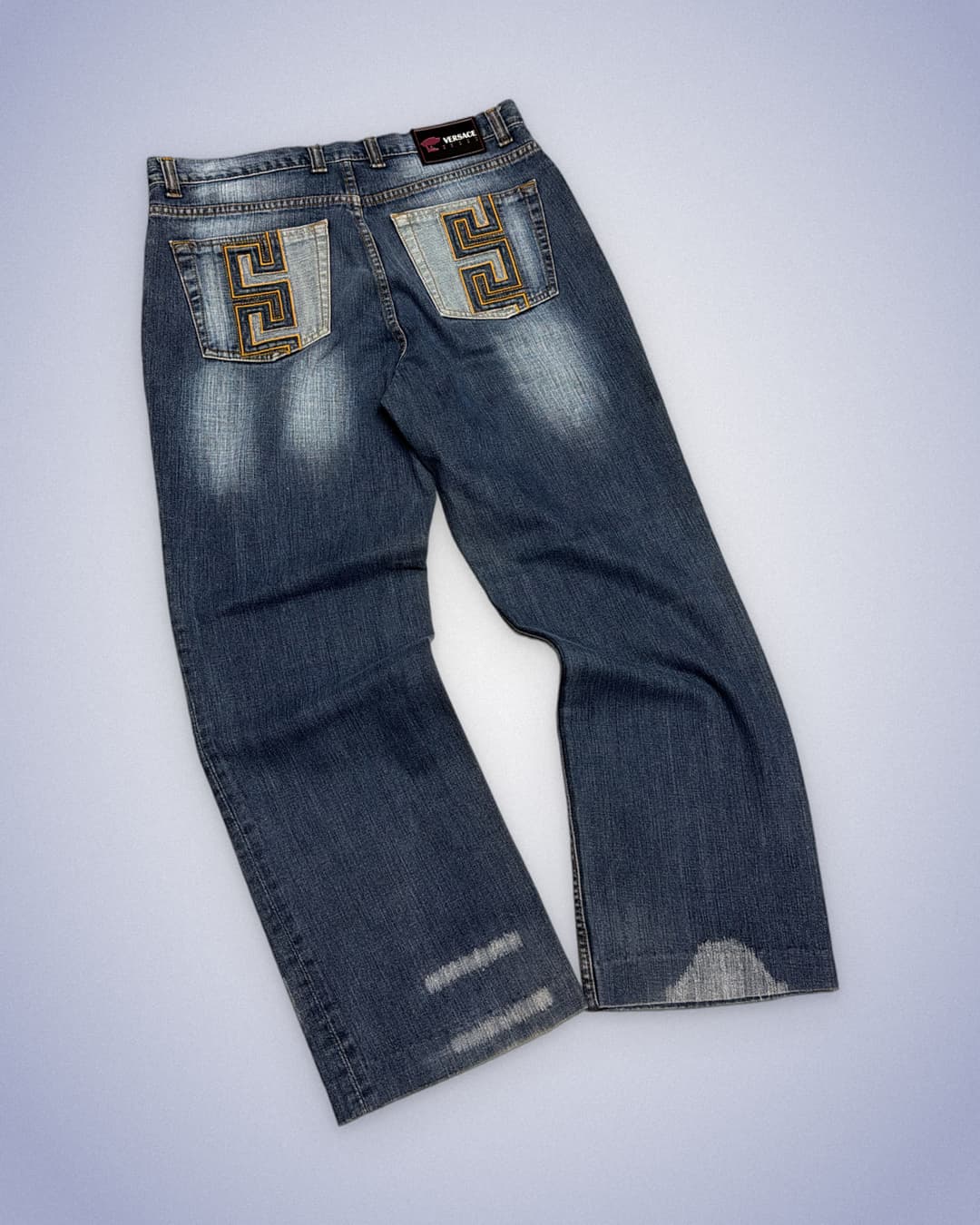 Versace Big Print Jeans Blue — 6