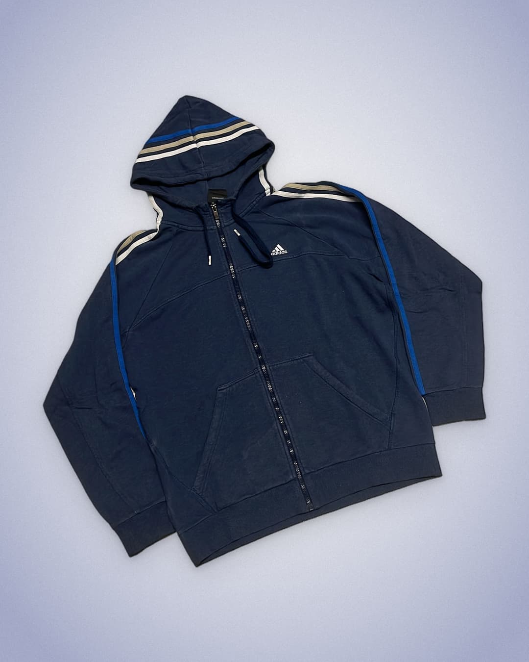 Adidas PE Zip-Up Navy/Blanc — 2
