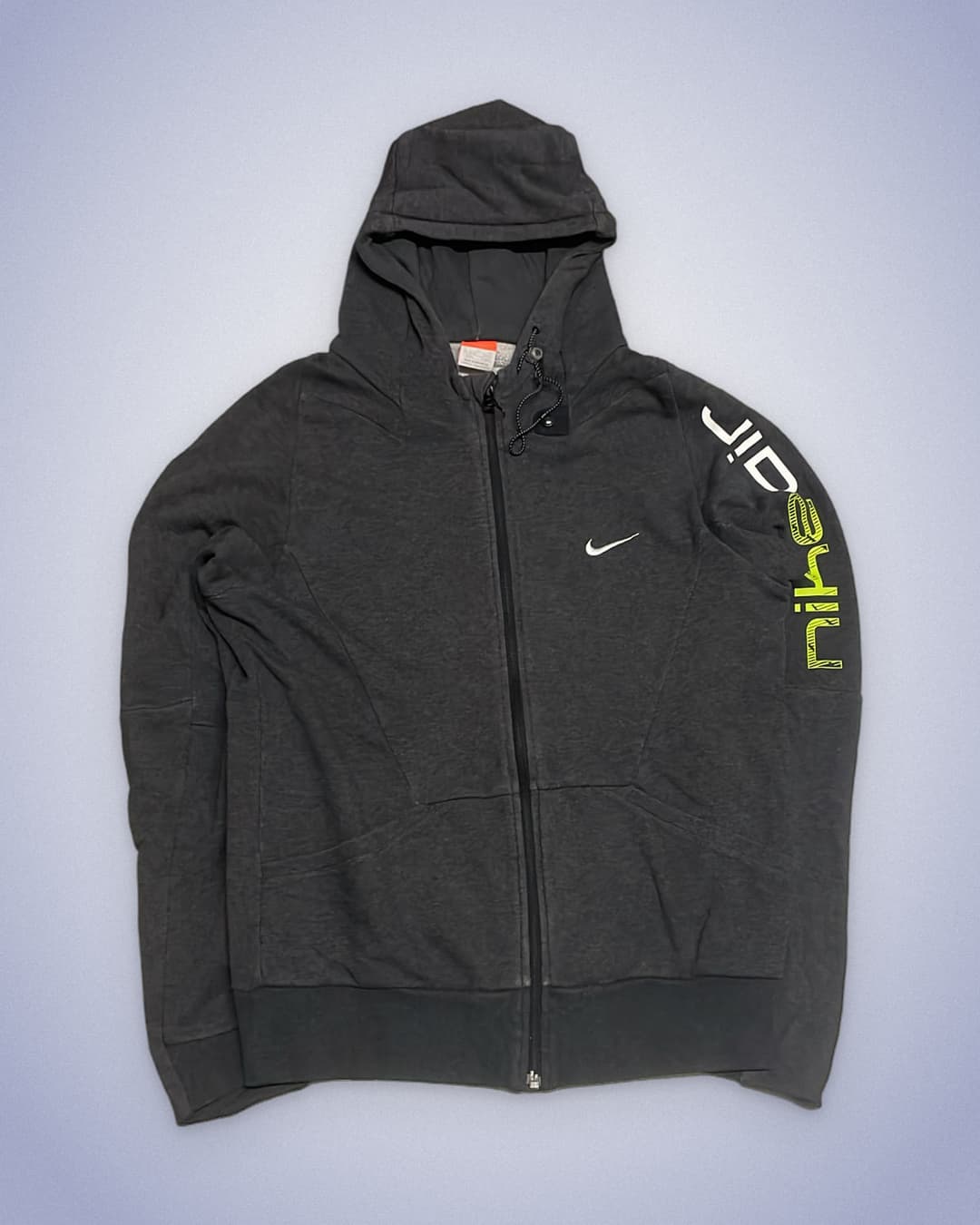 Nike Air Zip-Up Dark-Grey/Neon-Green — 1