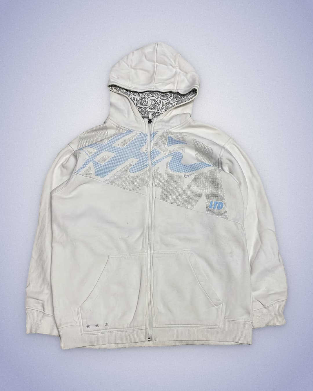 Nike Air Hoodie White/Light-Blue — 1