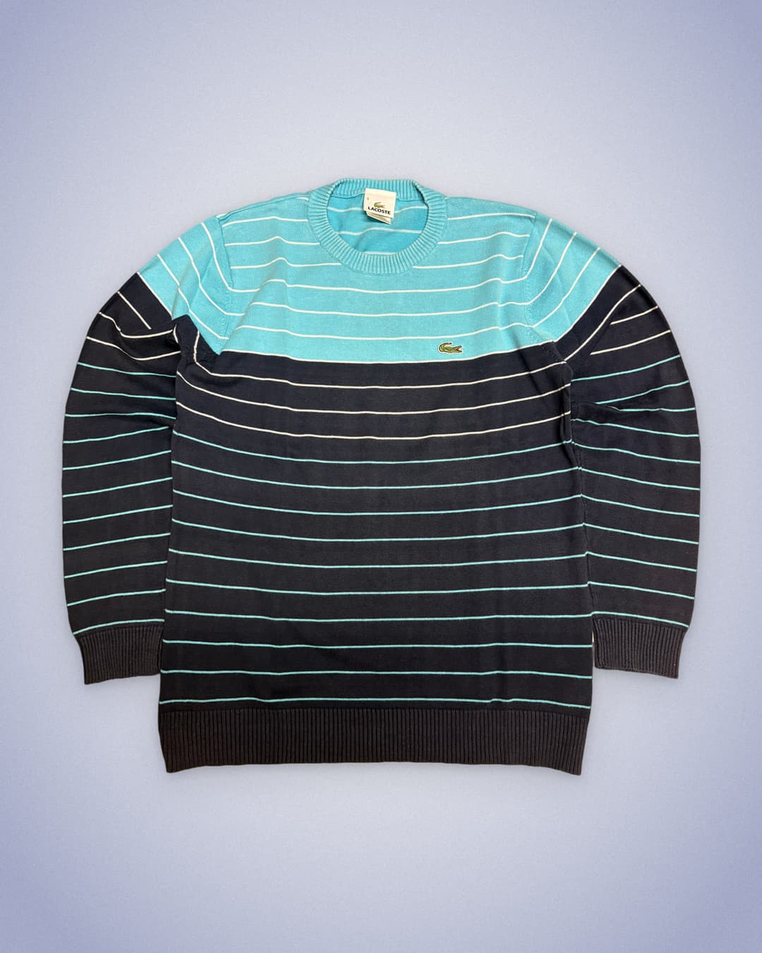 Lacoste Striped Sweater Turquoise — 1