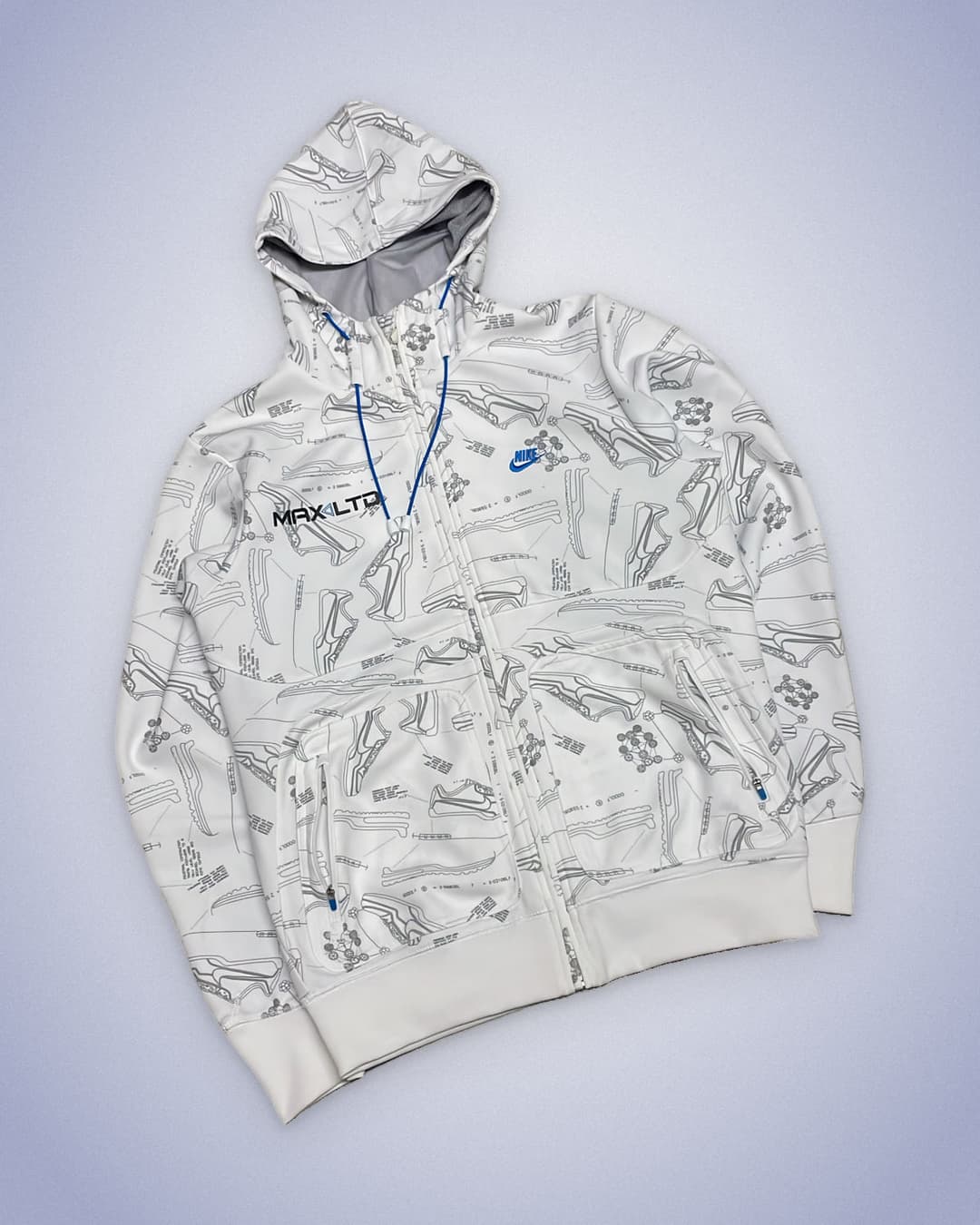 Nike Airmax LTD Zip-Up White/Blue — 2