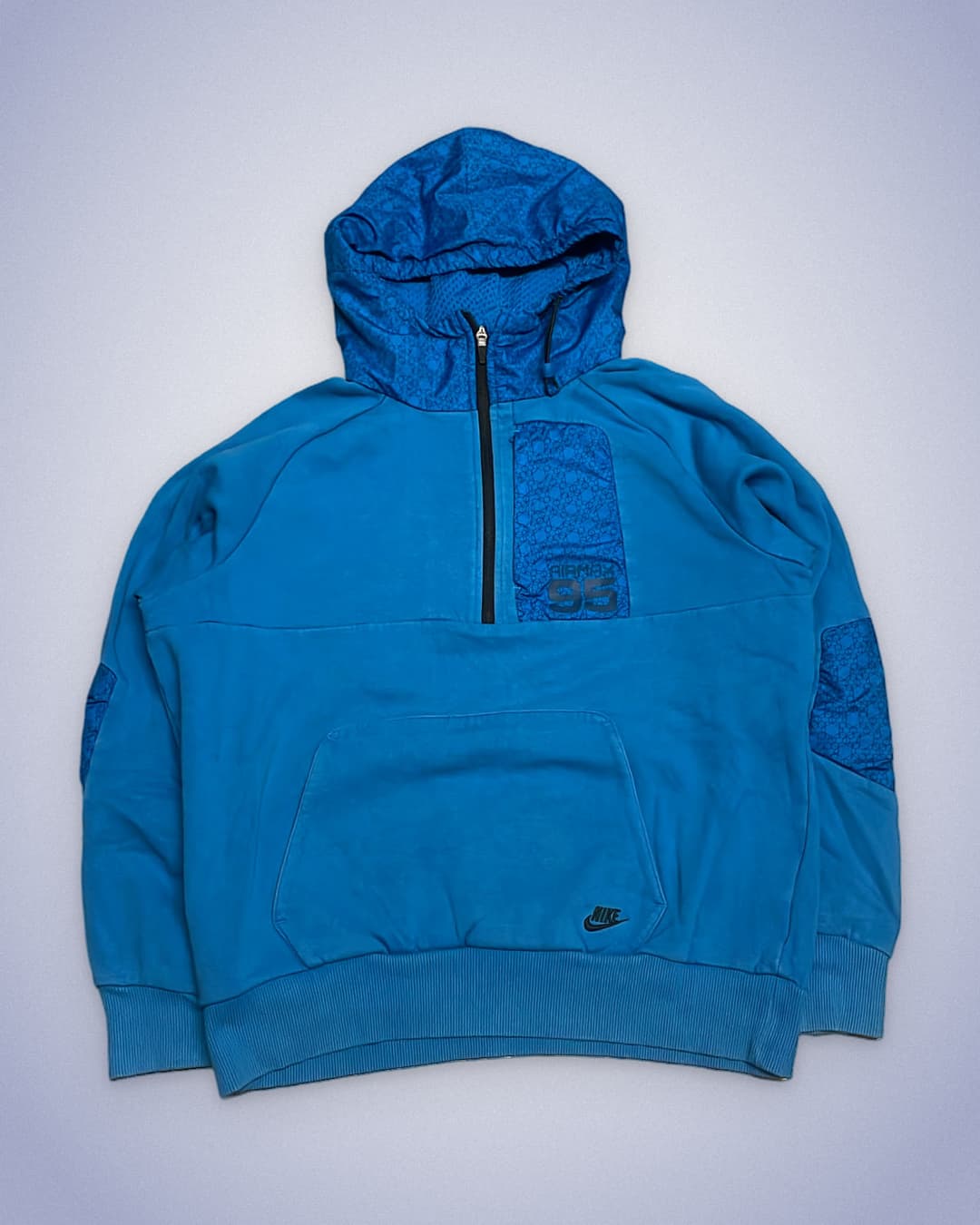 Nike Airmax 95 1/4 Zip Hoodie Blue — 1