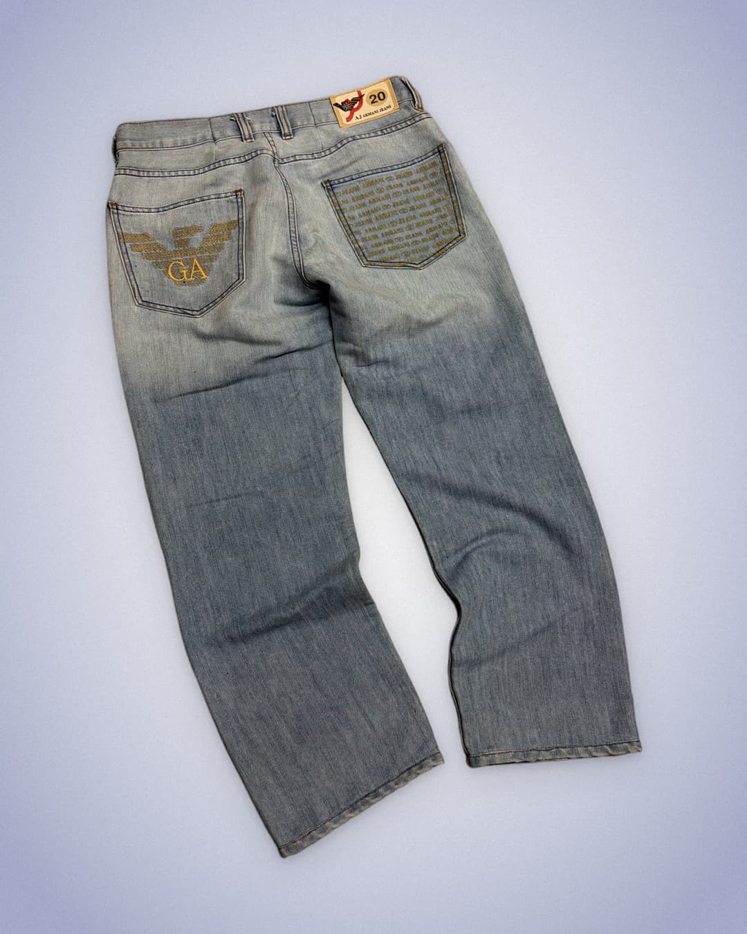 Armani Big Print Jeans Light Blue — 5