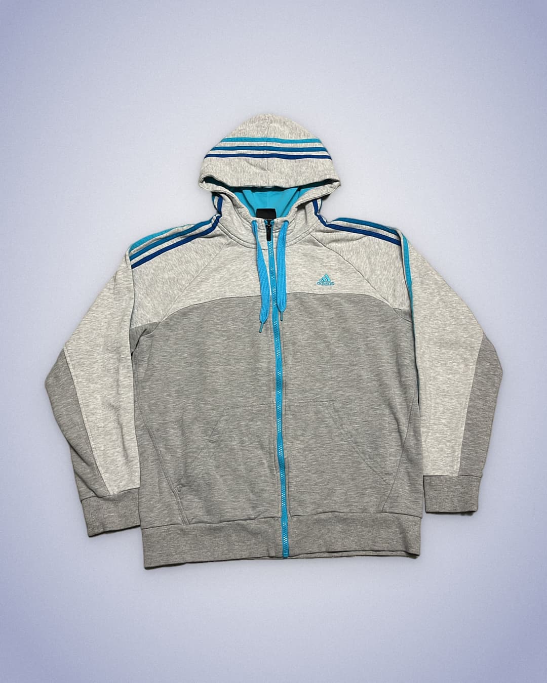 Adidas PE Zip-Up Grey/Blue — 1