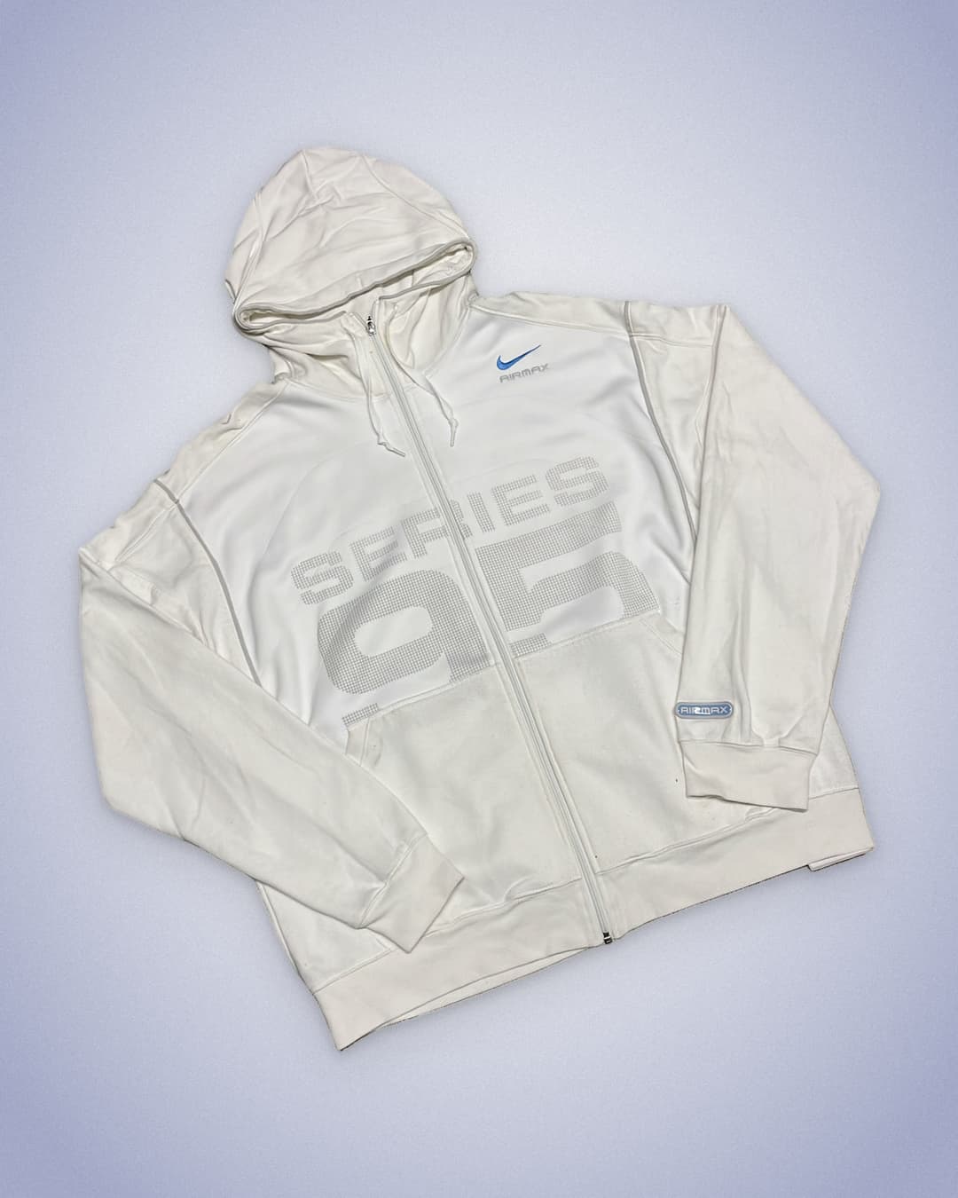 Nike Airmax 95 Zip-Up White/Blue — 2