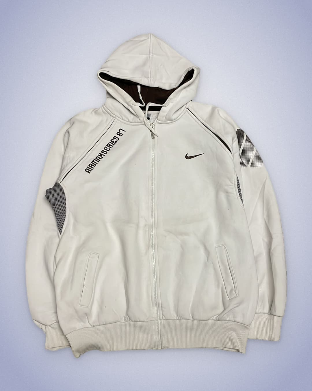 Nike Airmax 87 Zip-Up White/Brown — 1