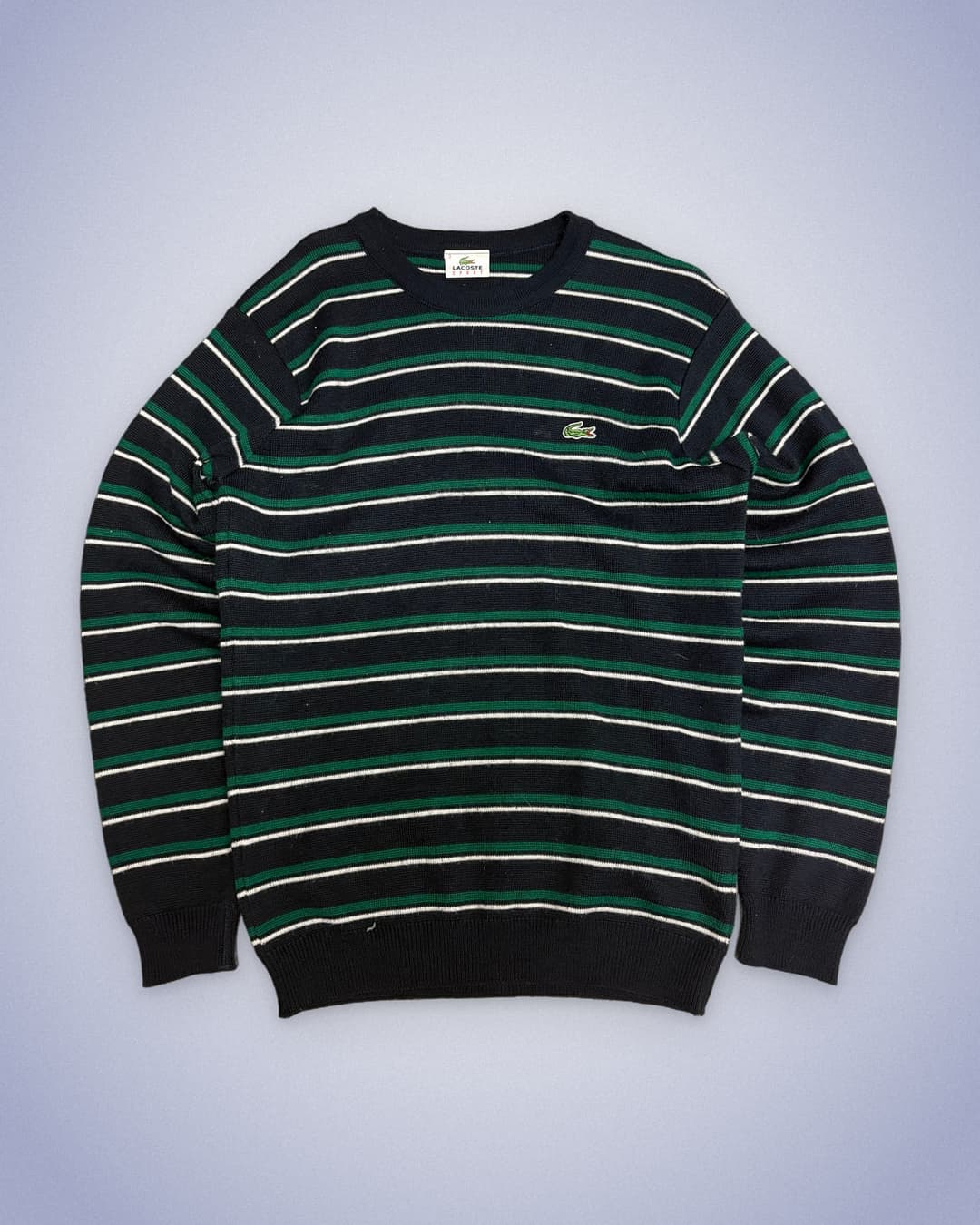 Lacoste Striped Sweater Navy/Green — 1