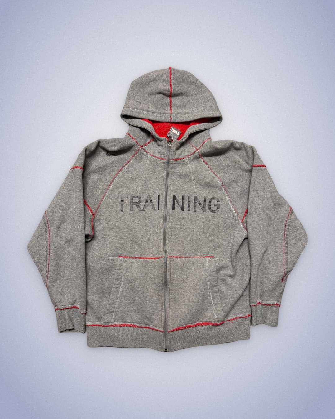 Nike Training Zip-Up Grey/Red — 1