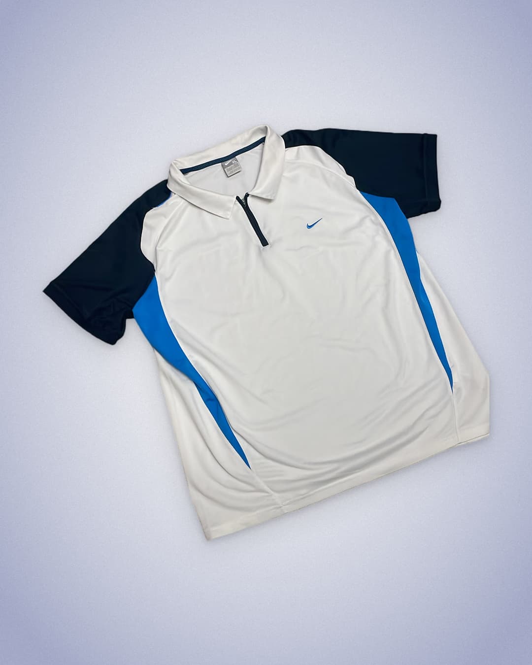Nike Shox Poloshirt White/Navy — 2