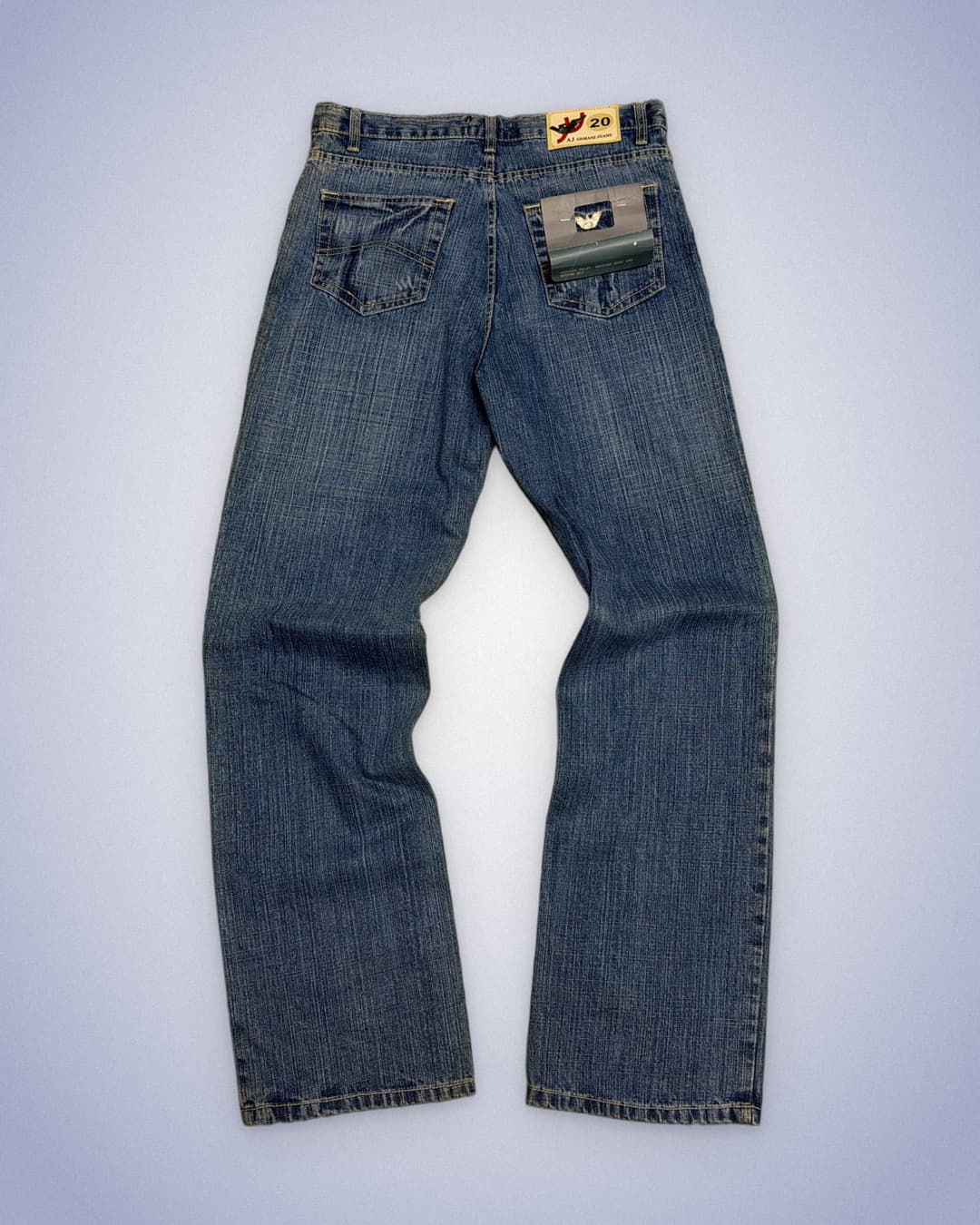 Armani Big Print Jeans Blue — 4