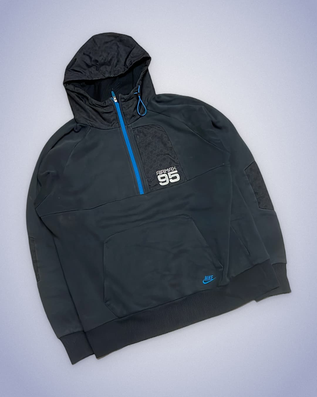 Nike Airmax 95 1/4 Zip Hoodie Black — 2