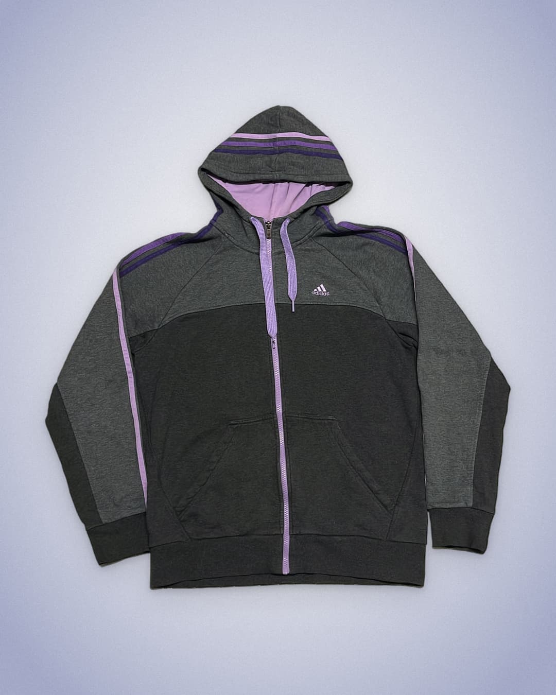 Adidas PE Zip-Up Grey/Purple — 1