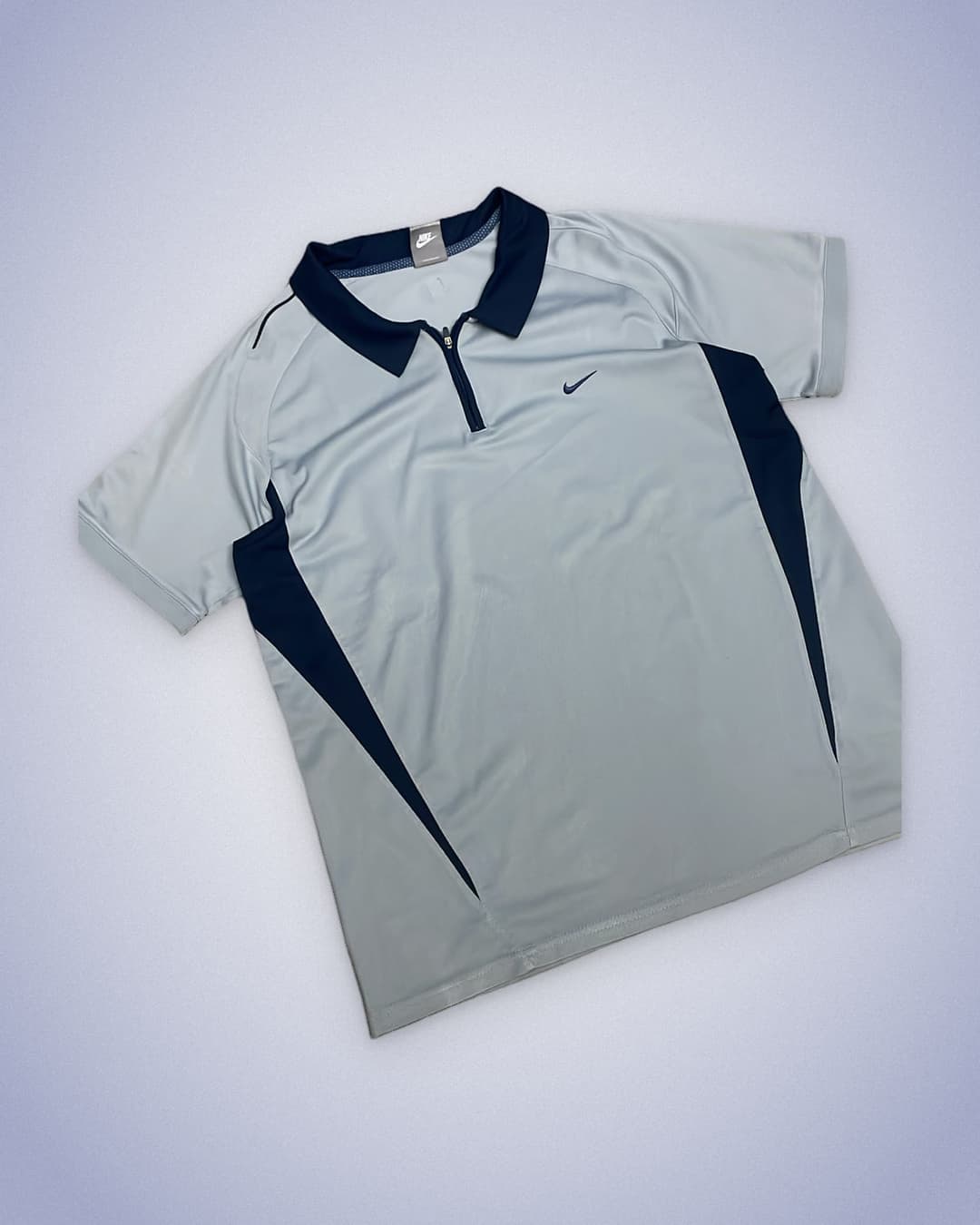Nike Shox Poloshirt Grey/Navy — 1