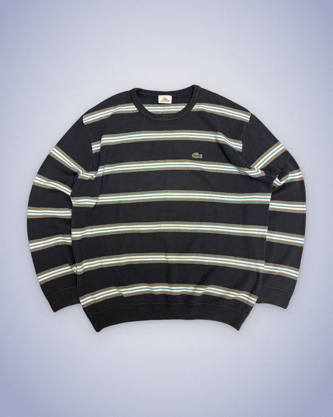 Lacoste Striped Sweater Navy — 1