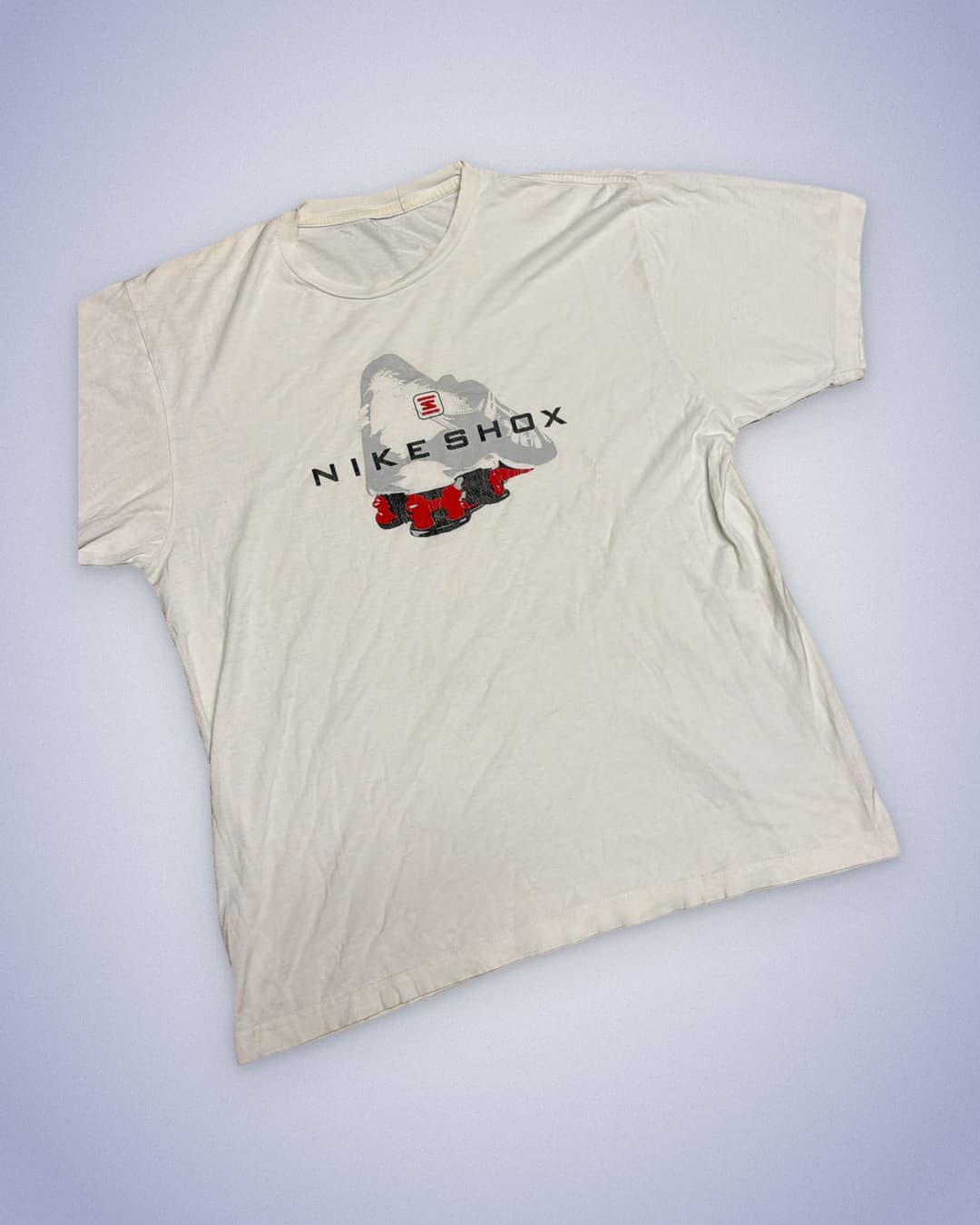 Nike Shox T-Shirt White/Red — 3