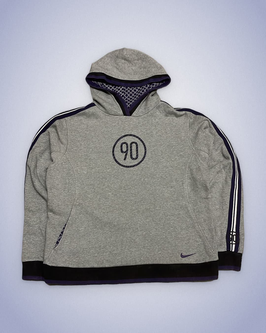 Nike T90 Hoodie Grey/Purple — 1