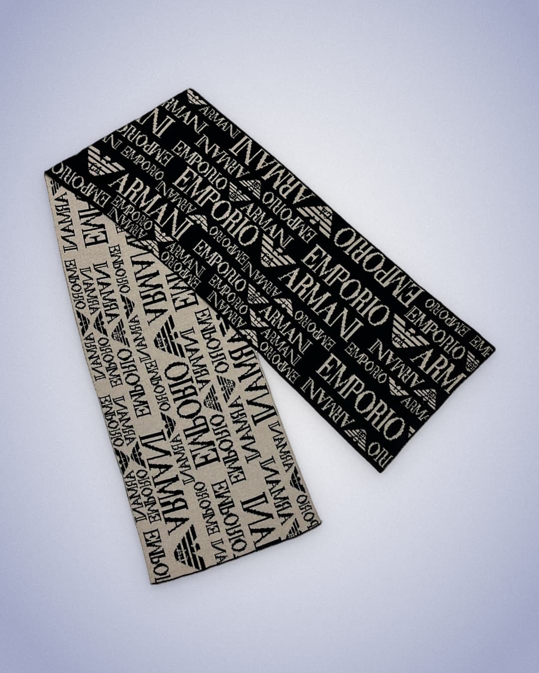 Emporio Armani Scarf Black/White — 2