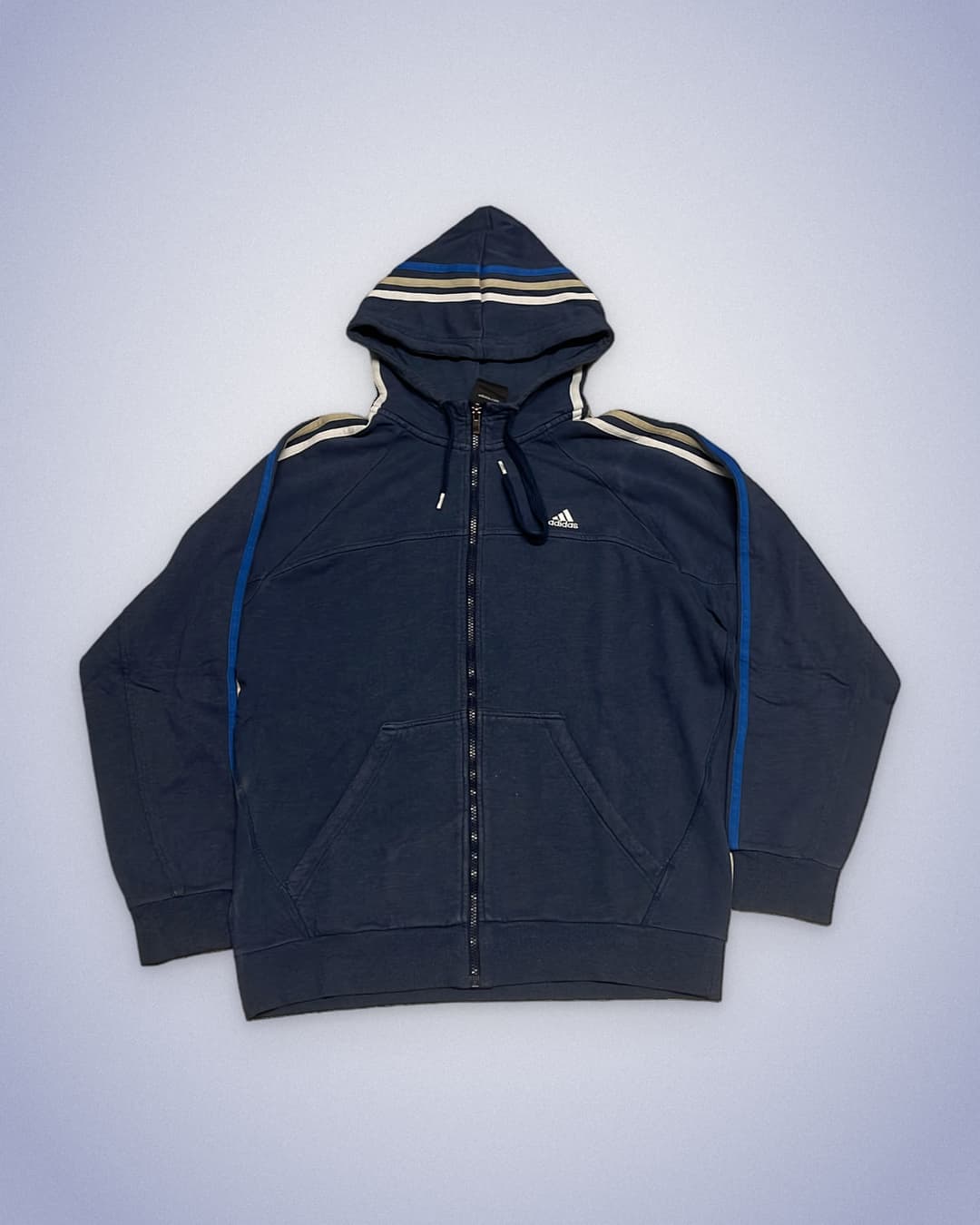 Adidas PE Zip-Up Navy/Blanc — 1
