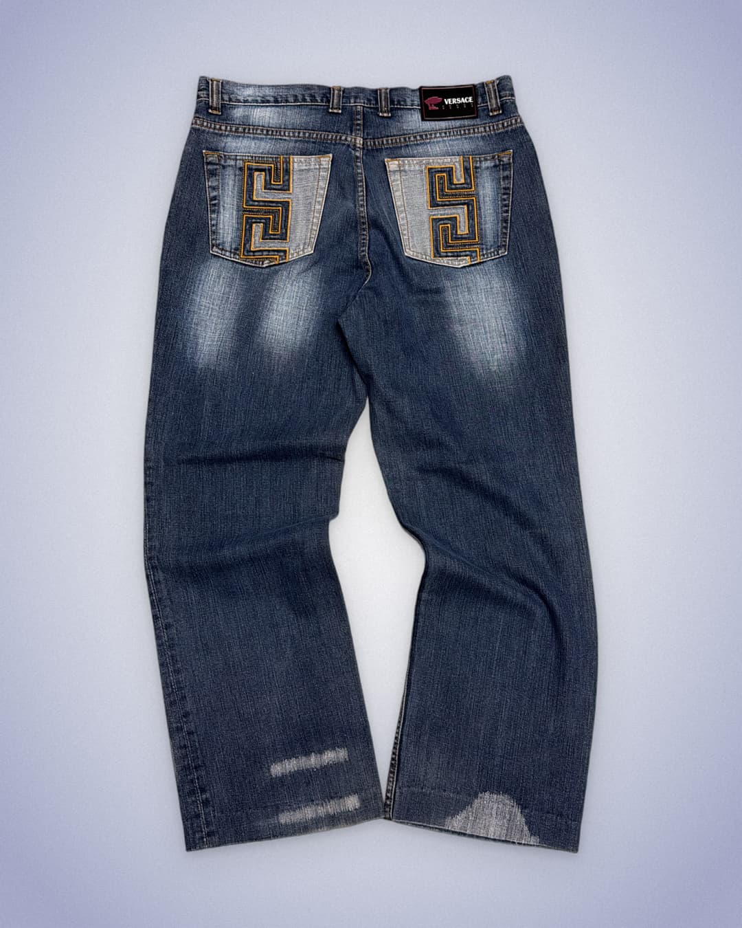 Versace Big Print Jeans Blue — 5