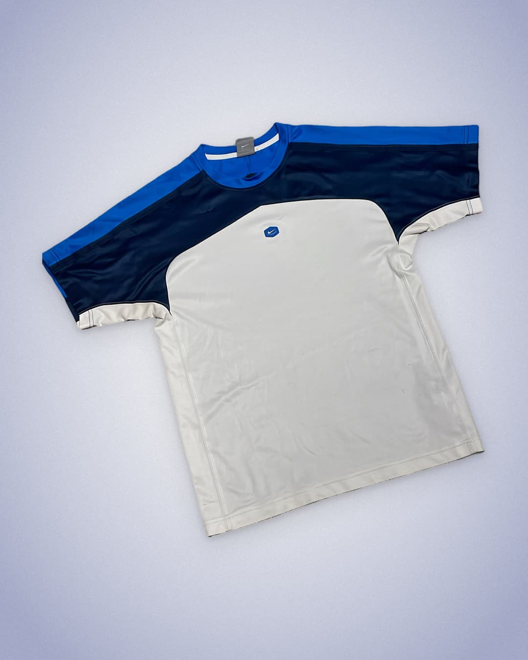 Nike Hex T-Shirt White/Navy — 2