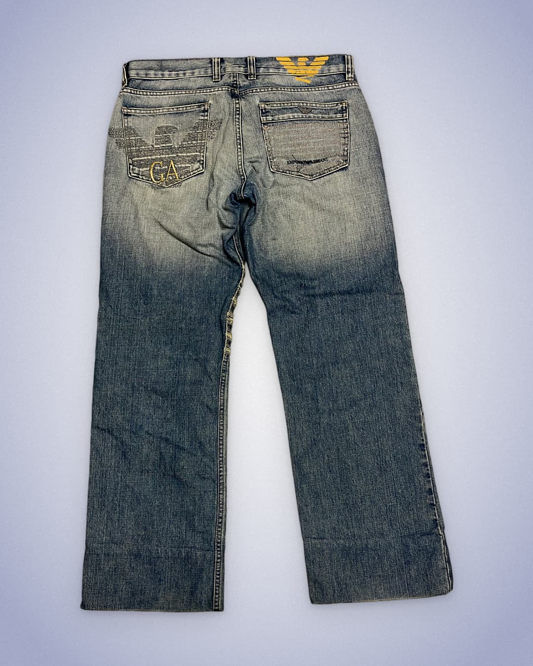 Armani Big Print Jeans Light Blue — 6