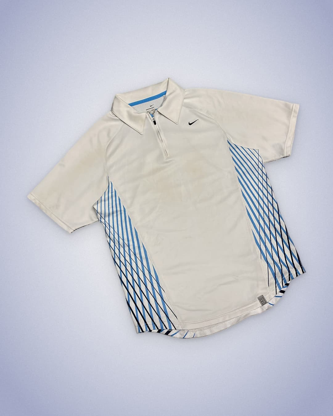 Nike Poloshirt White/Blue — 2