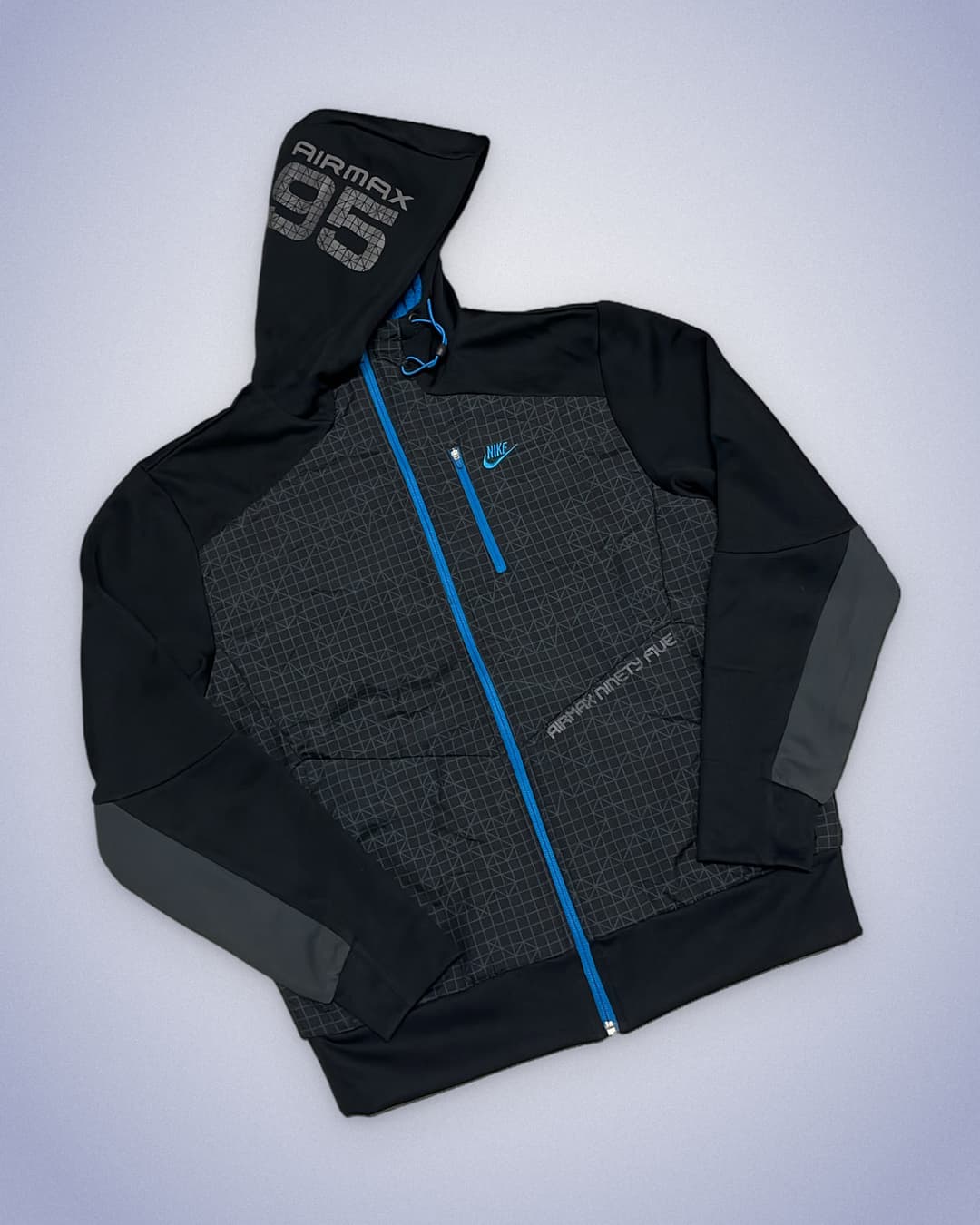 Nike Airmax 95 Zip-Up Black/Blue — 2