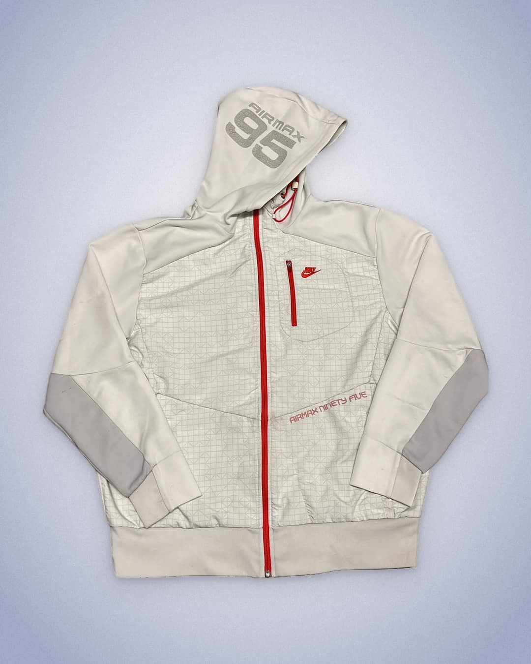 Nike Airmax 95 Zip-Up White/Red — 1