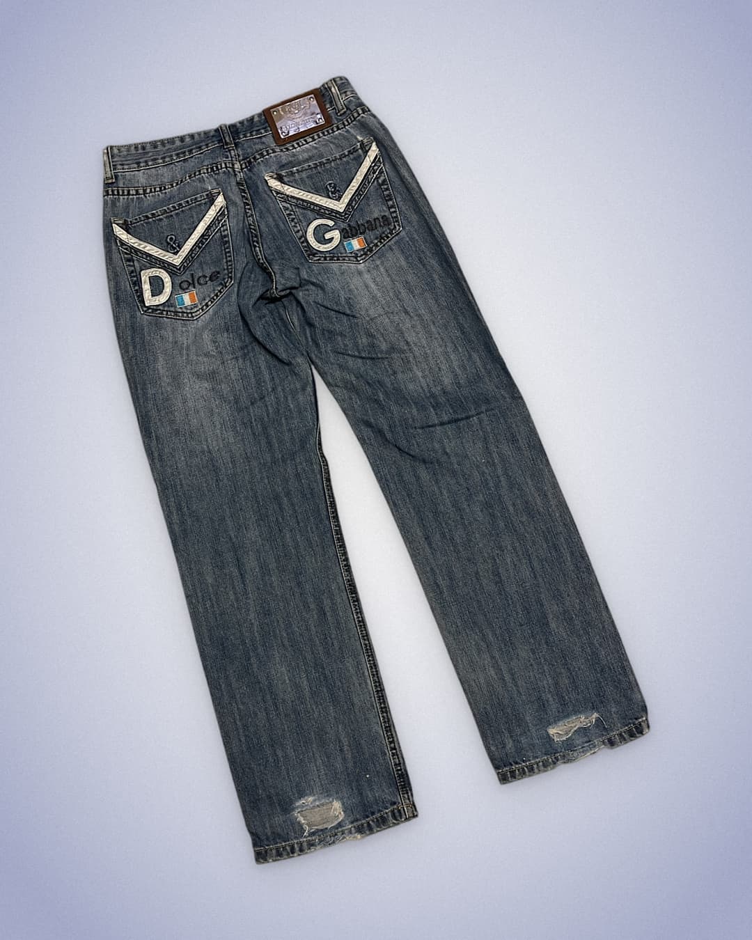 Dolce & Gabbana Big Print Jeans Blue — 6