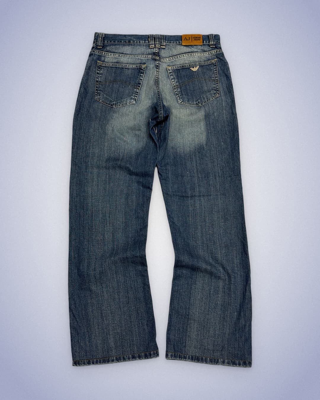 Armani Big Print Jeans Blue — 4