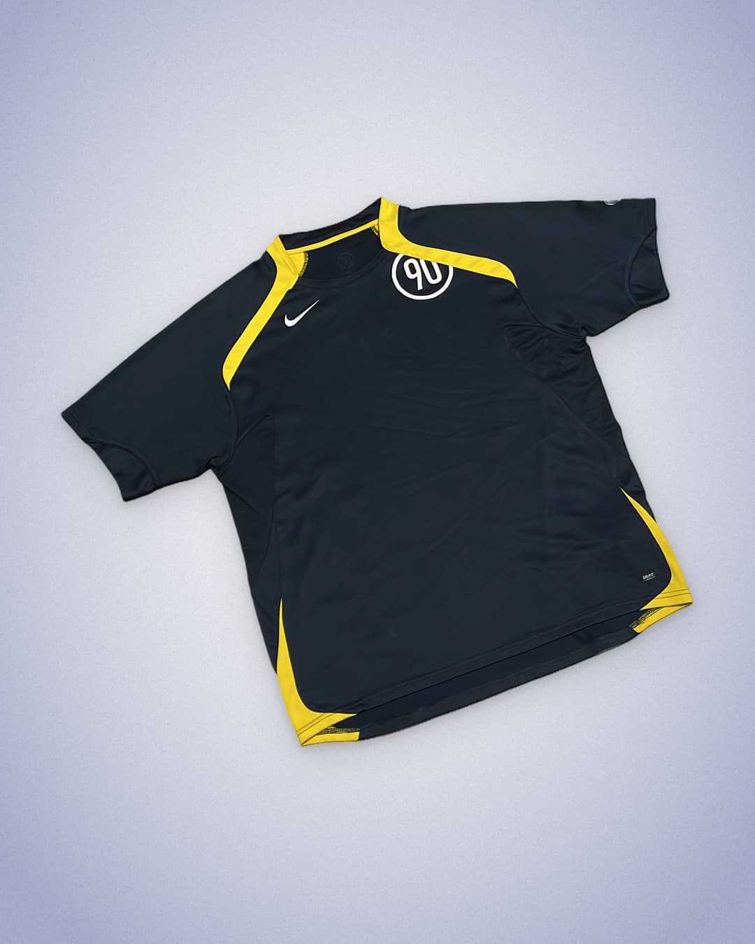 Nike T90 T-Shirt Navy/Yellow — 2