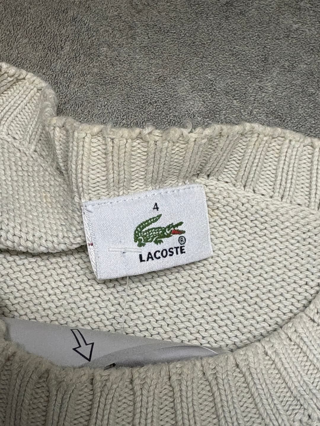 Lacoste Sweater Beige/Bleu Clair — 3