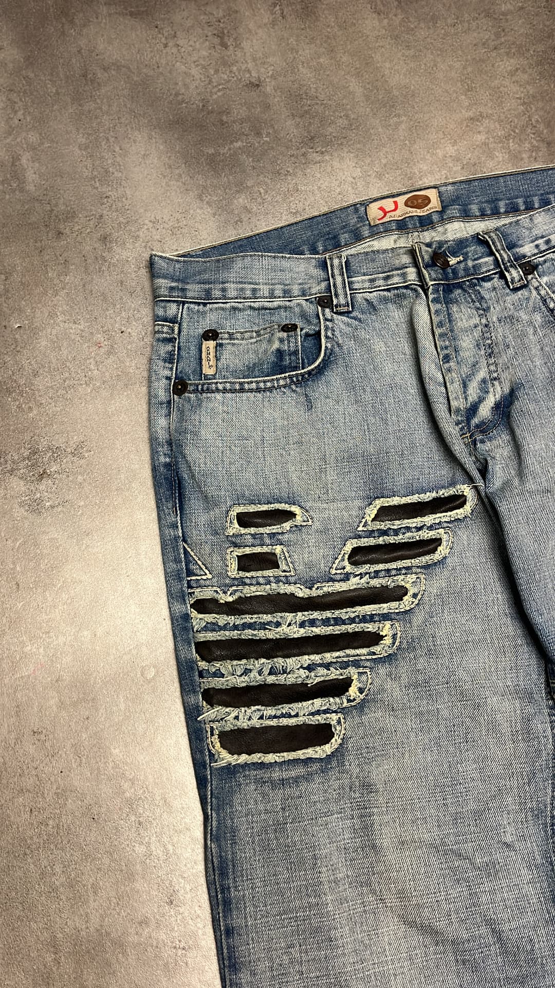 Armani Big Print Jeans Light Blue — 3