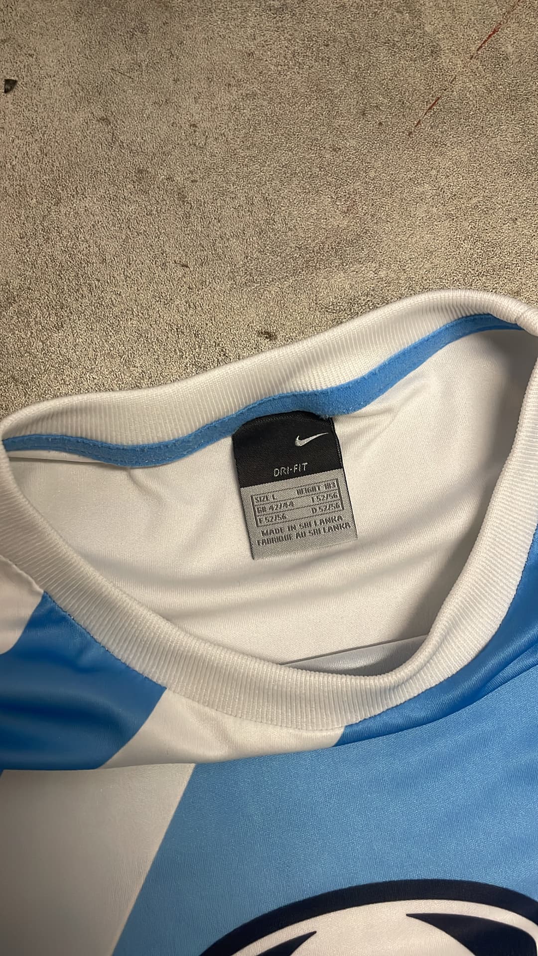 Nike T90 T-Shirt Baby Blue/White — 4
