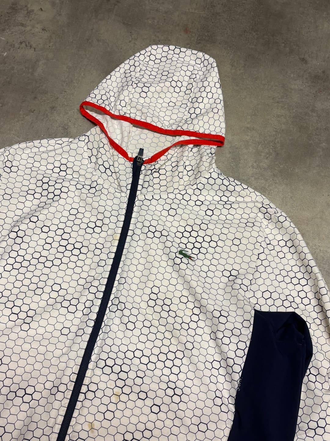 Lacoste Jacket White navy — 2